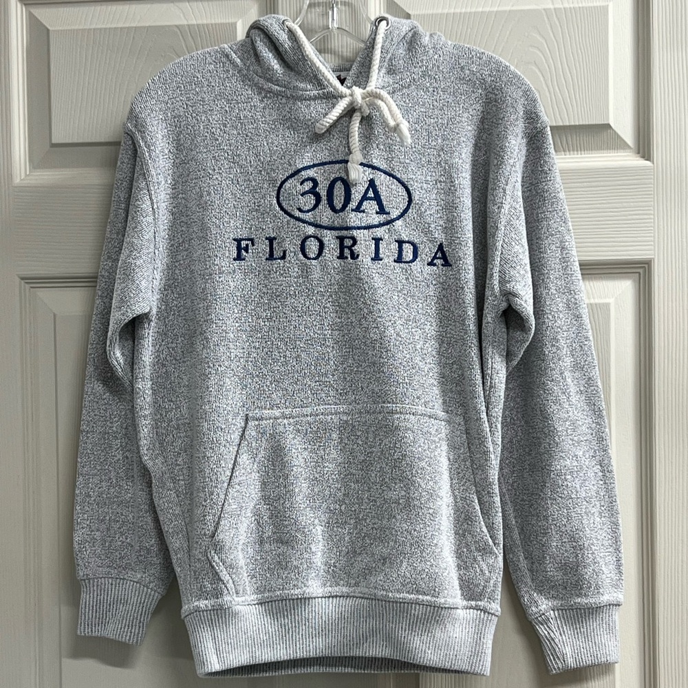 Basix of America Women’s 30A Florida Gray Hoodie Sweater -  Size Small - EUC
